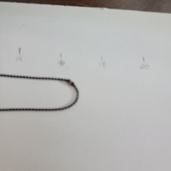 Gray Metallic Bead Choker 14 Inch Black Chain Necklace Vintage Costume Jewelry - Picture 10 of 10